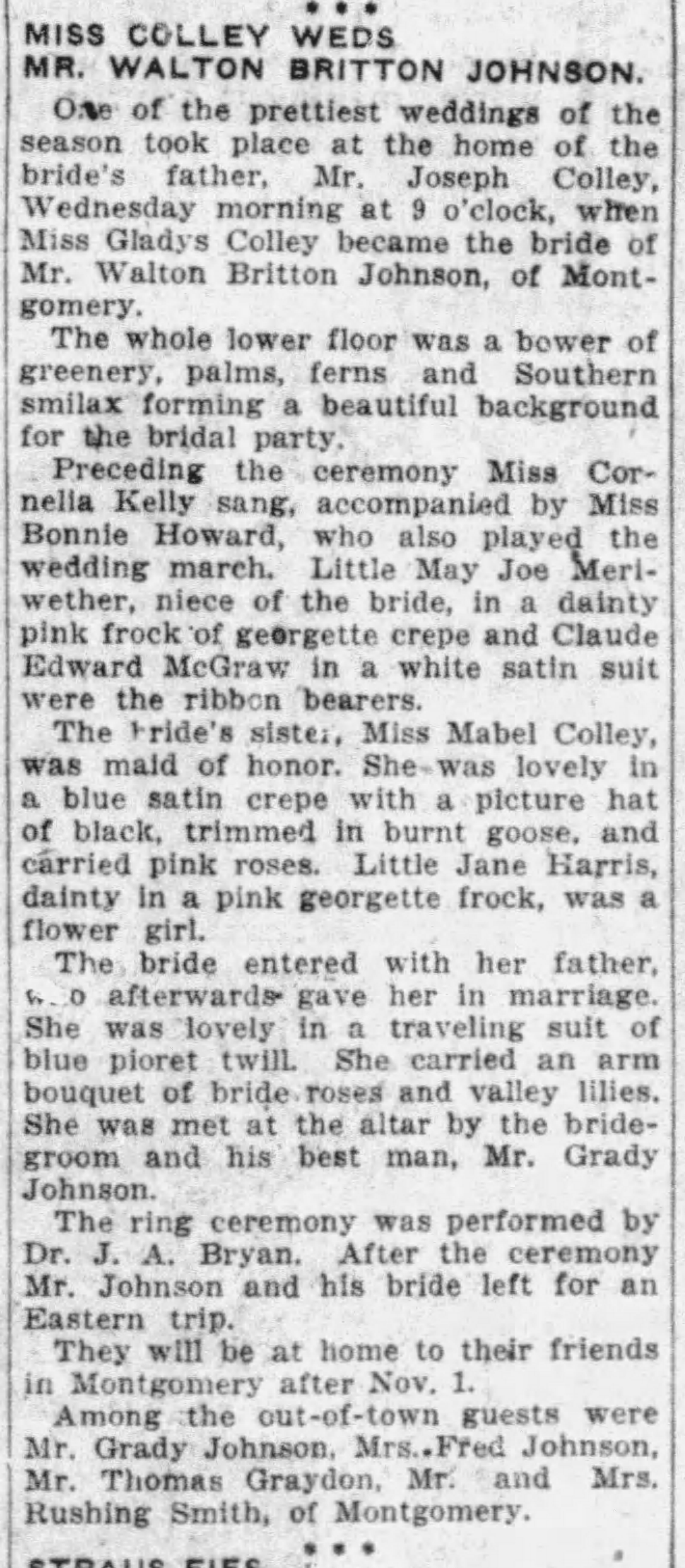 Gladys Colley-Walton Britton Johnson